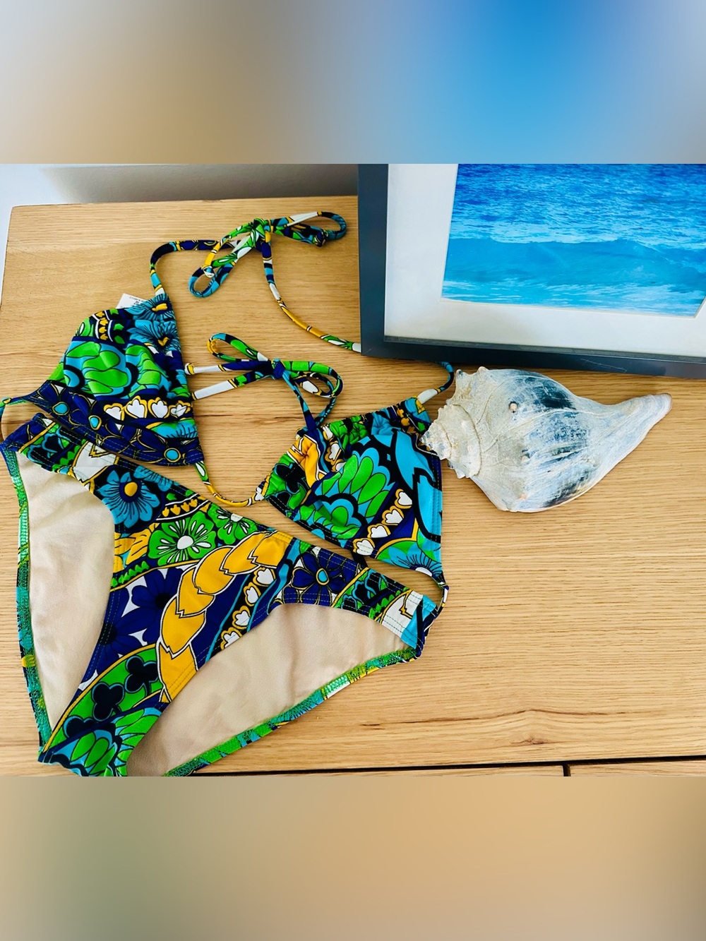 Vintage Delia’s 60’s-70’s style colorful bikini